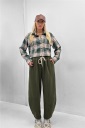 camicia crop flanellata sarah